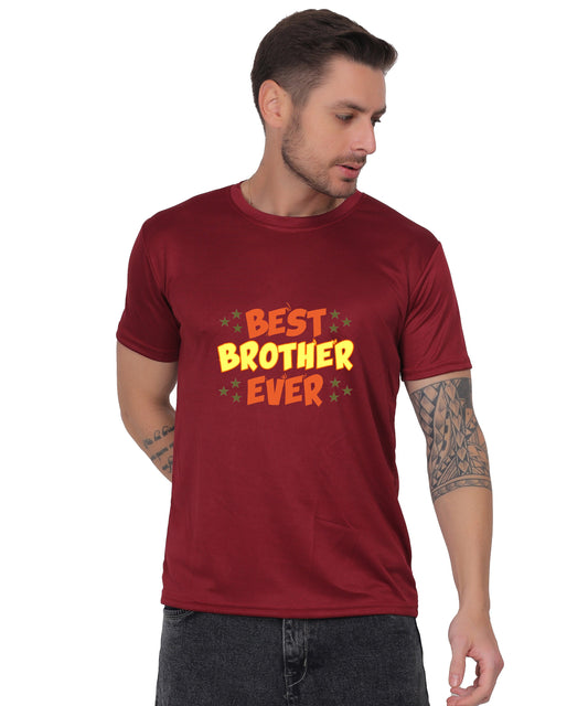 Best Brother Ever Graphic T-Shirt, Black Cotton, Crew Neck